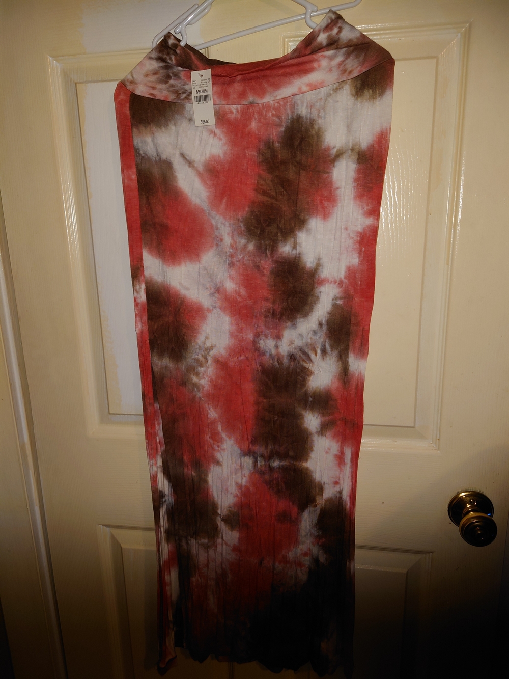 Wet Seal Red Brown Tie-Dye Maxi Skirt Set- Shirt: S/ Skirt: M